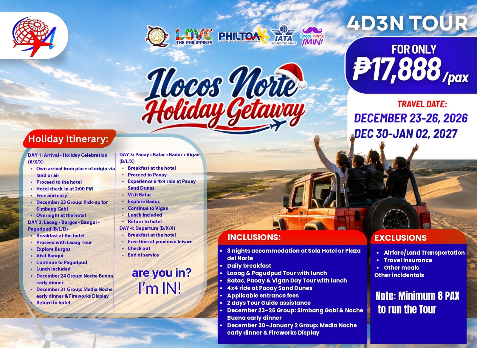 Details for Ilocos Norte Holiday Getaway